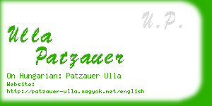ulla patzauer business card